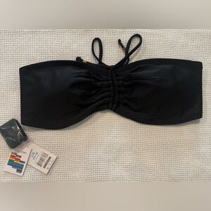 Black bandeau bikini top